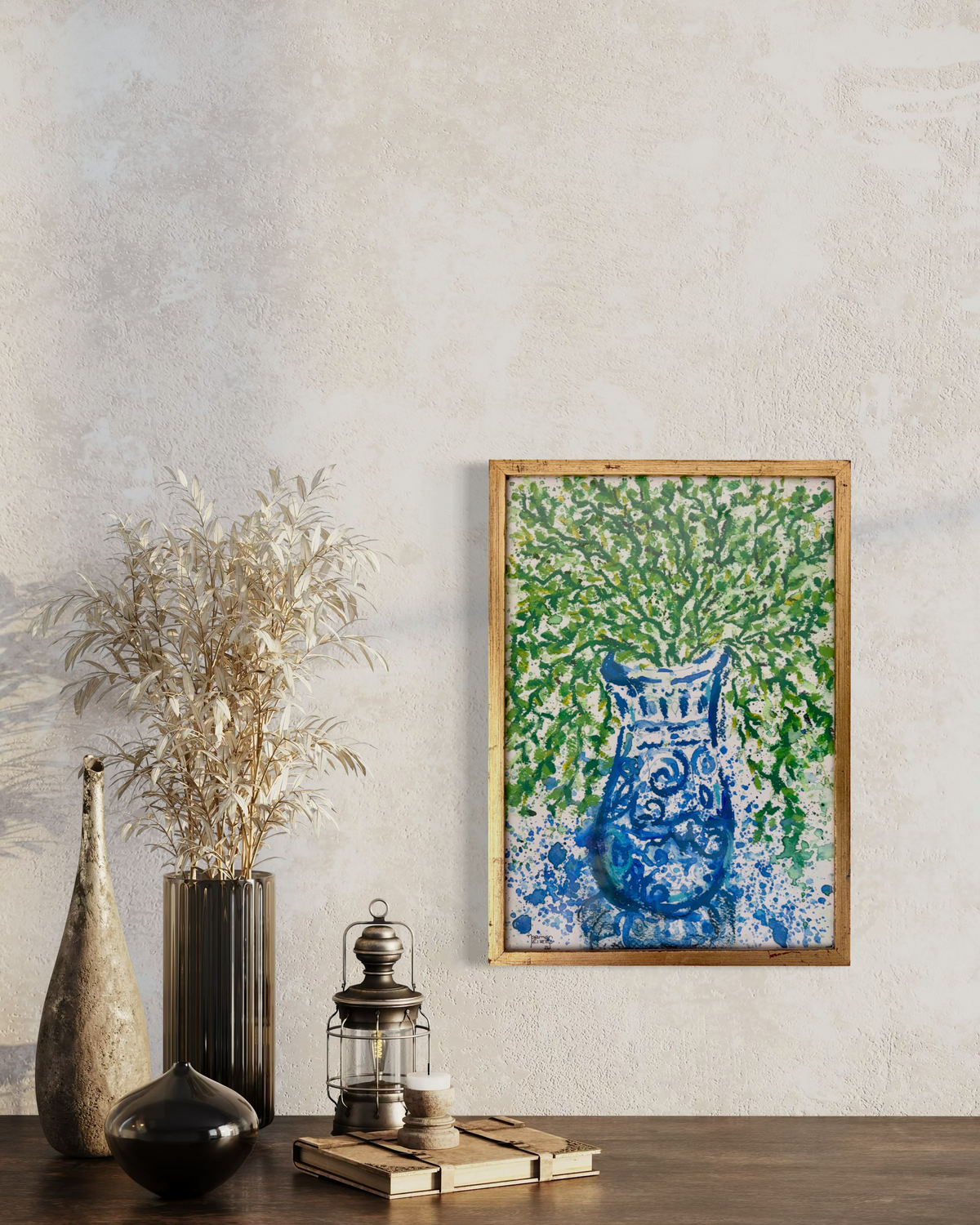 Bleu blanc-Ficus Tree